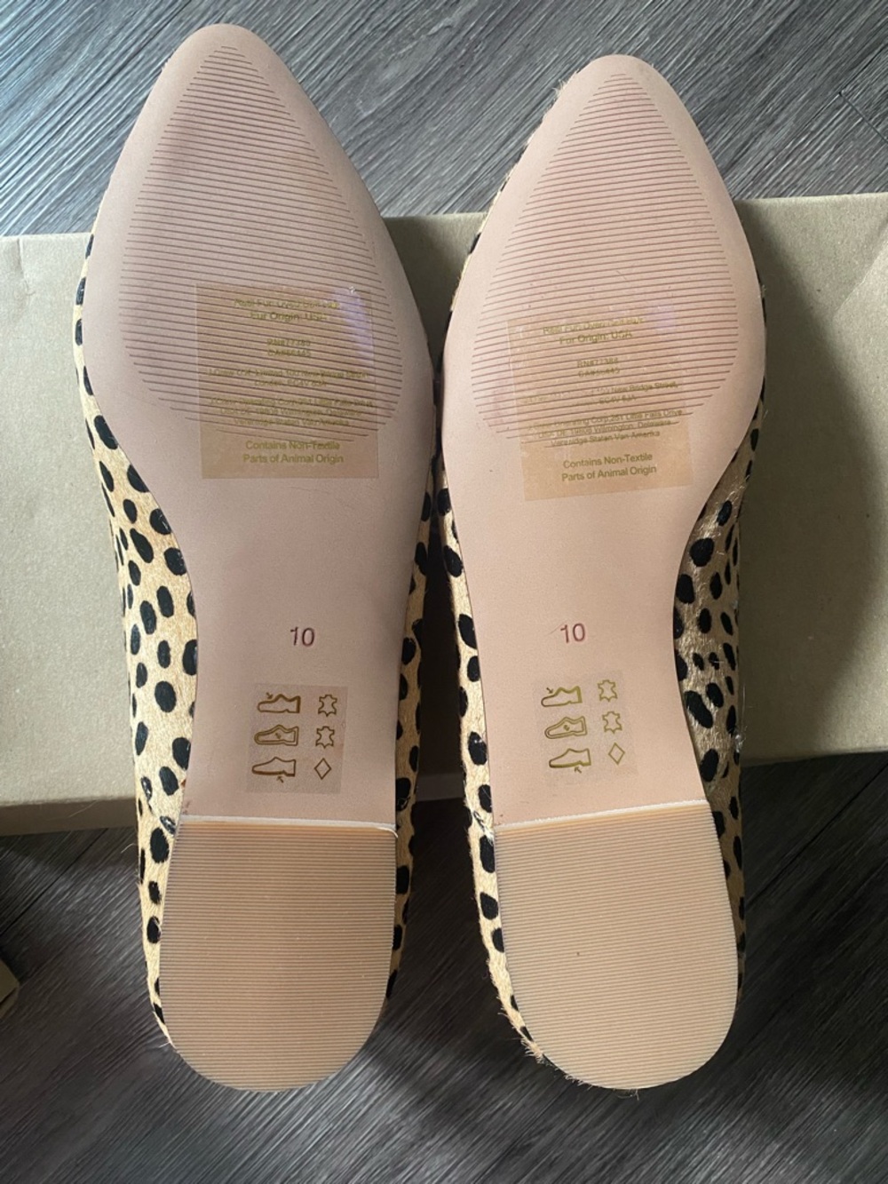 Madewell Leopard Print Pointed Loafers in Tan and Black - Picture 3 of 5